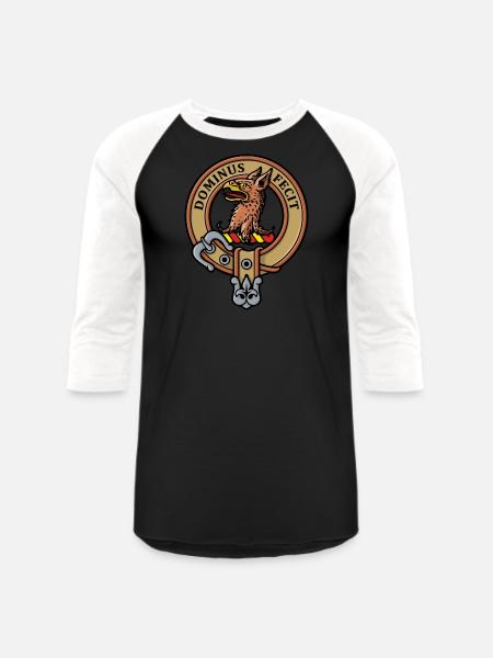 Clan Baird Crest - Unisex Baseball T-Shirt - black/white