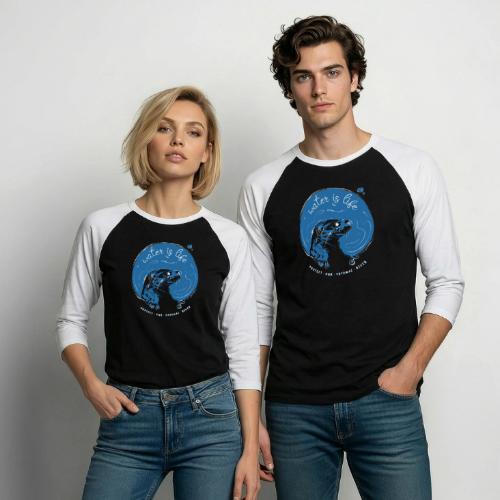 PC Otter design - Unisex Baseball T-Shirt