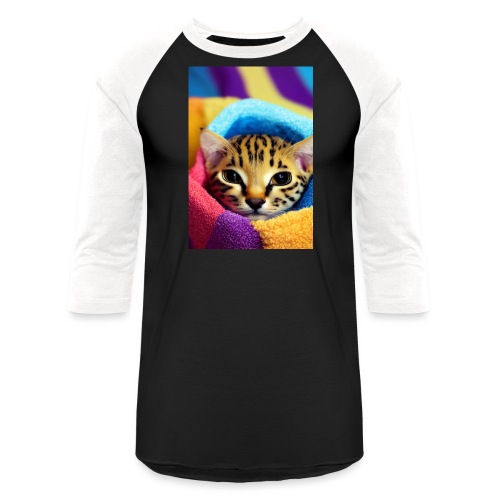 Savannah Kitten - Rainbow Critters Collection - Unisex Baseball T-Shirt