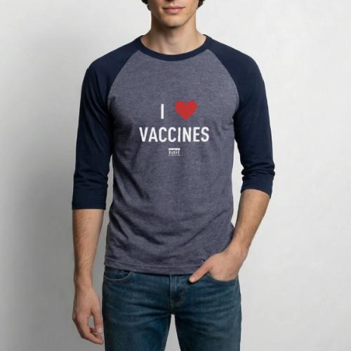 I heart vaccines Immunize Colorado Logo 1 - Unisex Baseball T-Shirt