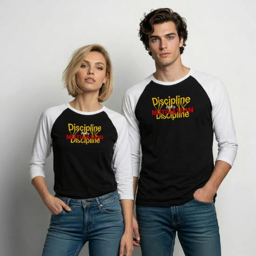 Discipline Over Motivation - Unisex Baseball T-Shirt