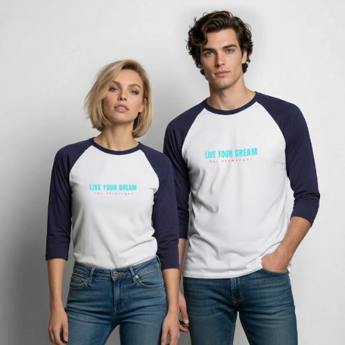 Live Your Dream - Unisex Baseball T-Shirt