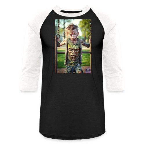 Zombie Kid Playground B10: Zombies Everyday Life - Unisex Baseball T-Shirt