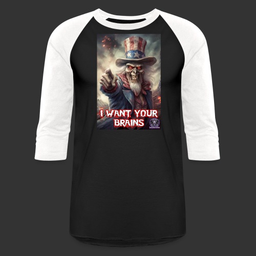 Zombie Uncle Sam Wants You #4 Patriotic Undead - Unisex Baseball T-Shirt