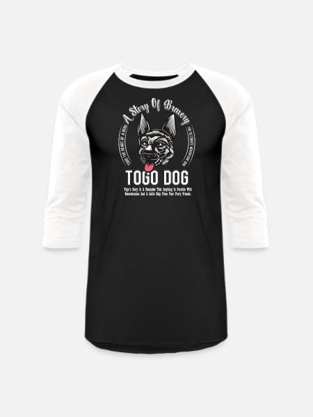 Dog Breed Togo Dog - Unisex Baseball T-Shirt - black/white