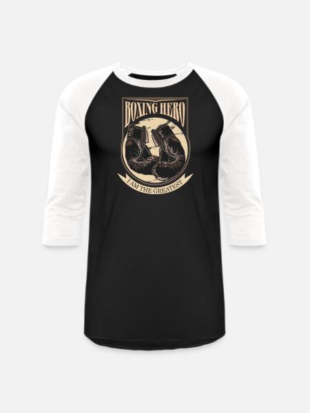 Boxing Hero - i am the greatest - Unisex Baseball T-Shirt - black/white