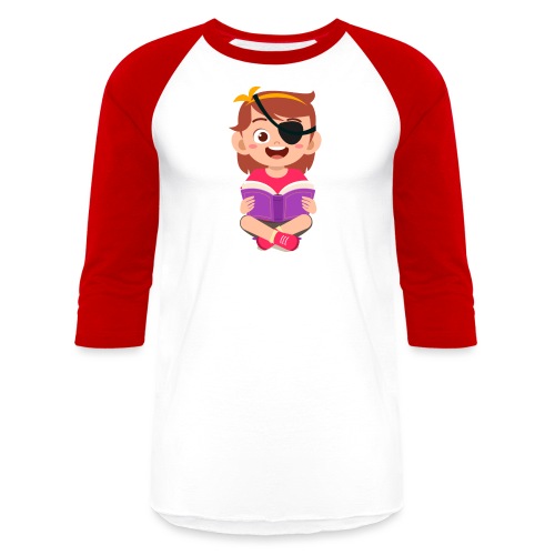 Little girl with eye patch - Unisex Baseball T-Shirt