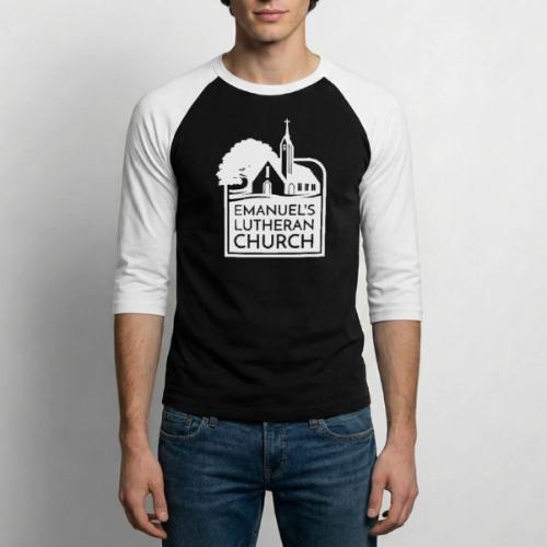 Single Vertical white2 - Unisex Baseball T-Shirt