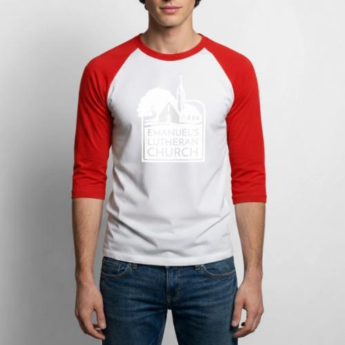 Single Vertical white2 - Unisex Baseball T-Shirt