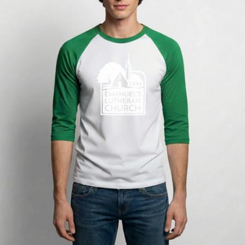 Single Vertical white2 - Unisex Baseball T-Shirt
