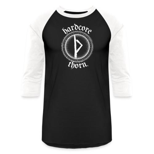 Hardcore Thorn (white design) - Unisex Baseball T-Shirt