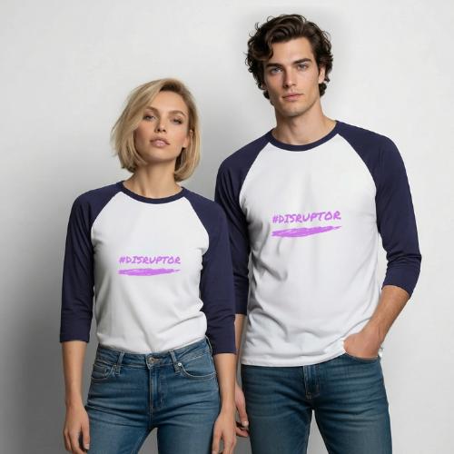 Purple Disruptor - Unisex Baseball T-Shirt