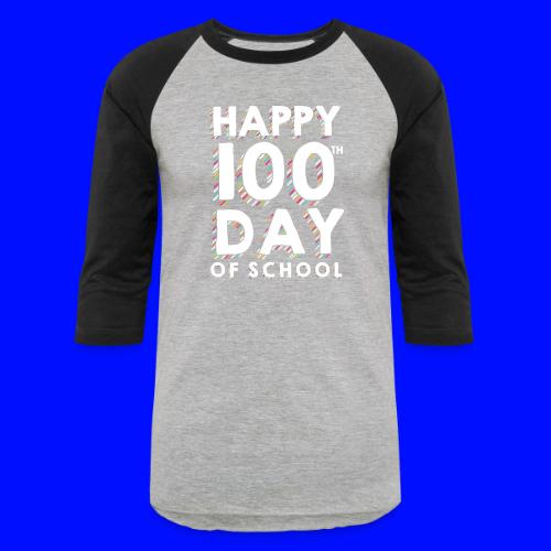 Happy 100th Day of School Sprinkles Teacher Tshirt - Unisex Baseball T-Shirt