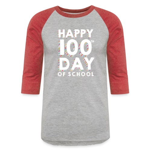 Happy 100th Day of School Sprinkles Teacher Tshirt - Unisex Baseball T-Shirt
