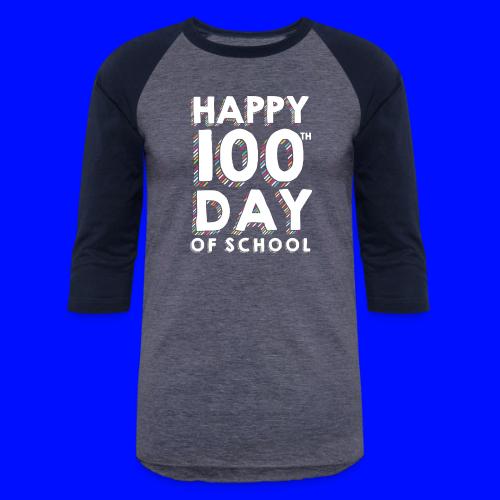 Happy 100th Day of School Sprinkles Teacher Tshirt - Unisex Baseball T-Shirt