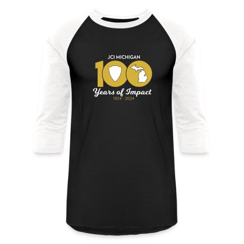 100 Years of JCI Michigan - Unisex Baseball T-Shirt