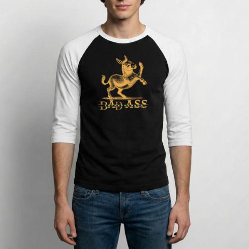 Bad Ass Entrepreneur Vintage Donkey - Unisex Baseball T-Shirt
