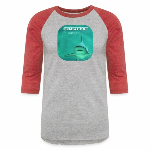 InovativObsesion “SHARKS DON’T SLEEP” apparel - Unisex Baseball T-Shirt