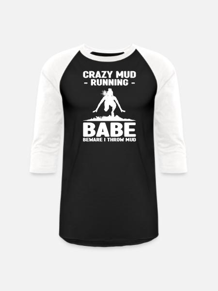 Mud racing - Unisex Baseball T-Shirt - black/white