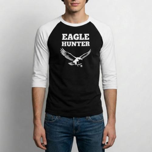 Cool Golf Gift - Eagle Hunter Graphic T-Shirt - Unisex Baseball T-Shirt
