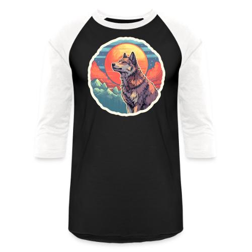 Majestic Wolf Moon - Unisex Baseball T-Shirt