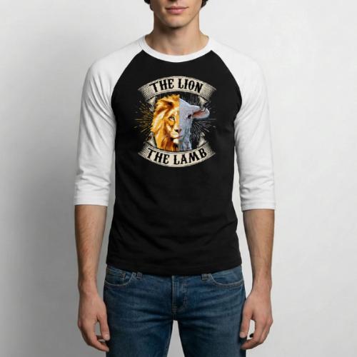Lion and the Lamb - Unisex Baseball T-Shirt
