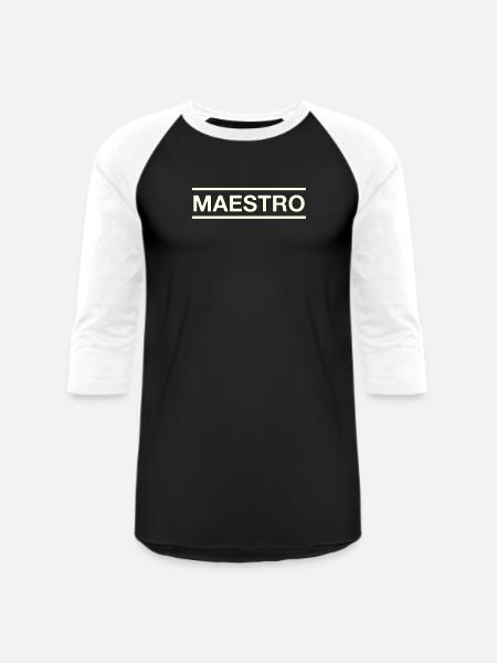 Maestro - Unisex Baseball T-Shirt - black/white