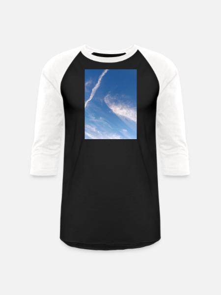 Natural sky - Unisex Baseball T-Shirt - black/white