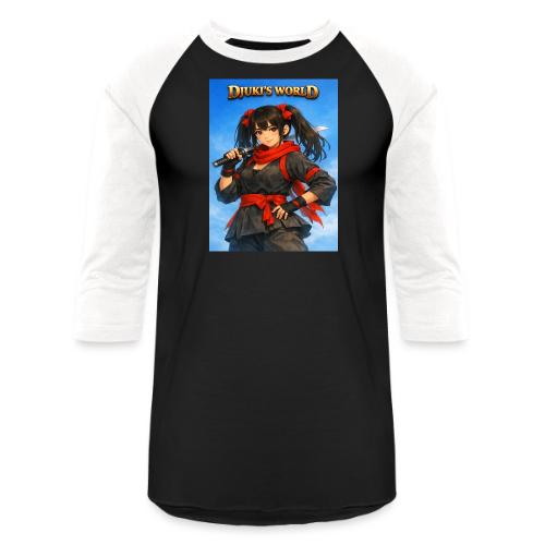 Djuki’s World – Shadow Blade - Unisex Baseball T-Shirt
