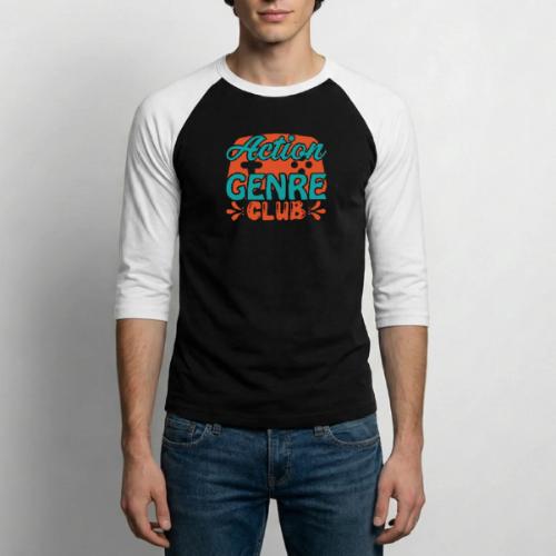 Action Genre Club Retro - Unisex Baseball T-Shirt