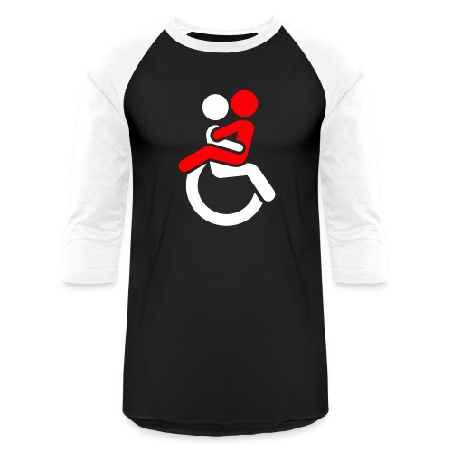 Wheelchair Love for adults. Humor shirt - Unisex Baseball T-Shirt