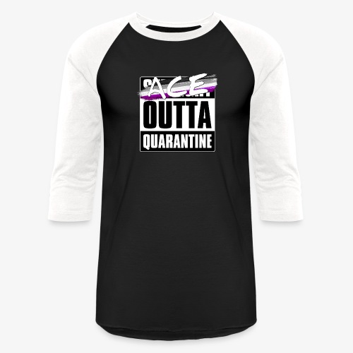 Ace Outta Quarantine - Asexual Pride - Unisex Baseball T-Shirt