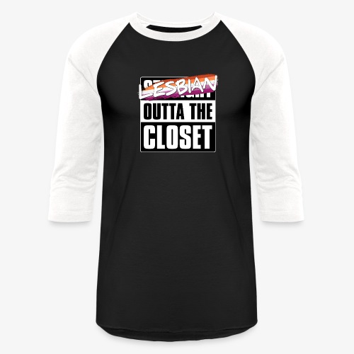 Lesbian Outta the Closet - Lesbian Pride - Unisex Baseball T-Shirt