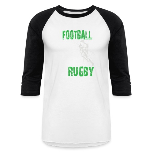 Football Rugby 1Green - Unisex Baseball T-Shirt