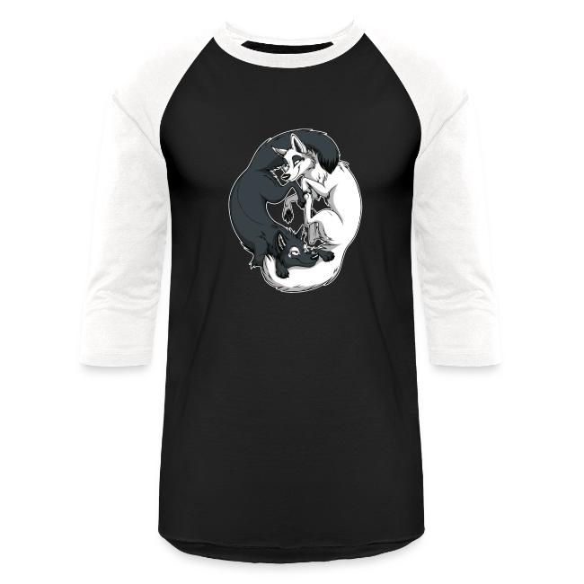 Yin Yang Foxes (white border)