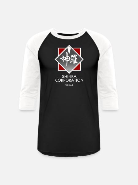shinra - Unisex Baseball T-Shirt - black/white