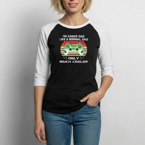 Gamer Dad: Much Cooler - Unisex Baseball T-Shirt