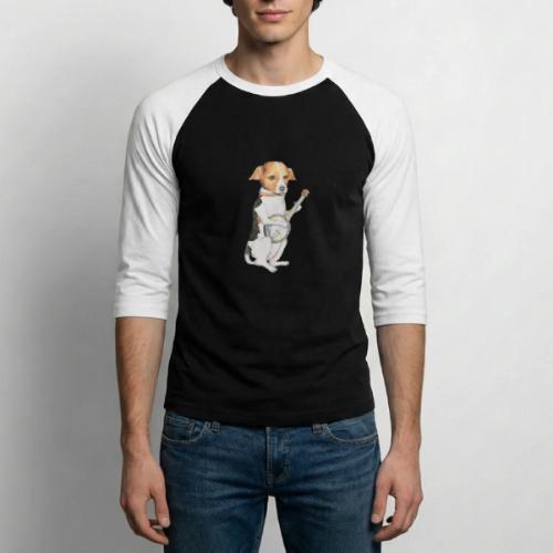 Lucky the Beagle + Banjo - Unisex Baseball T-Shirt
