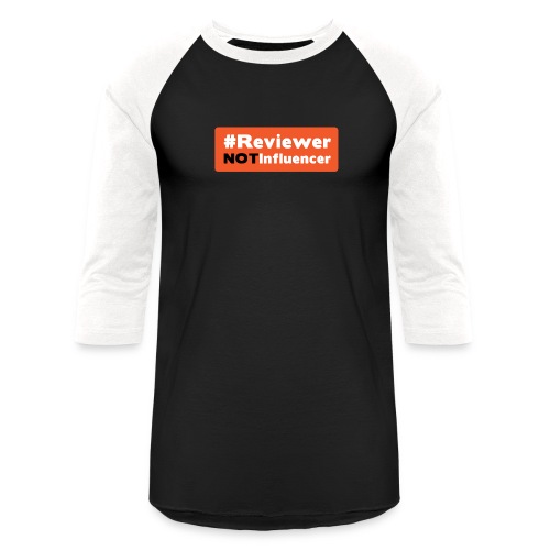 Reviewer Not Influencer Orange - Unisex Baseball T-Shirt