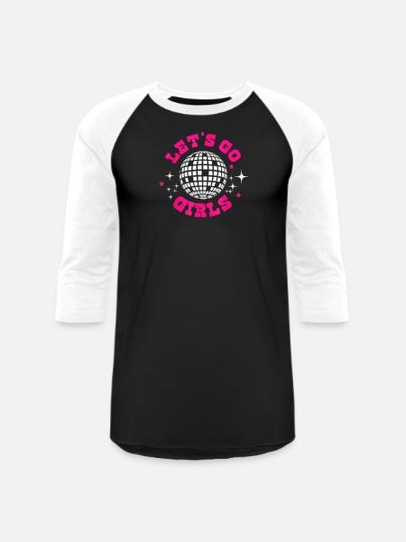 Let's Go Girls - Unisex Baseball T-Shirt - black/white