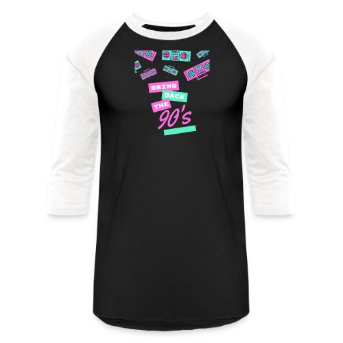 Bring Back The 90s Nostalgia Design| Retro 90s Art - Unisex Baseball T-Shirt