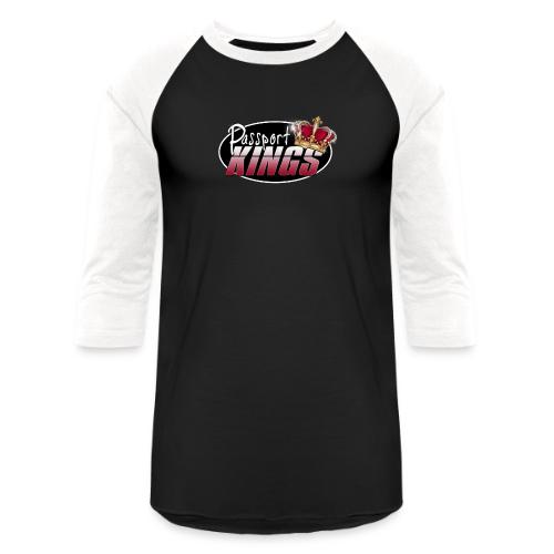 Passport Kings logo for dark shirts - Unisex Baseball T-Shirt