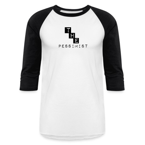 The pessimist Abstract Design - Unisex Baseball T-Shirt