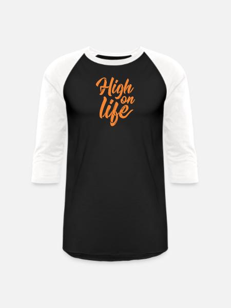 High On Life - Unisex Baseball T-Shirt - black/white