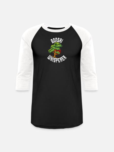 Bonsai Whisperer - Unisex Baseball T-Shirt - black/white
