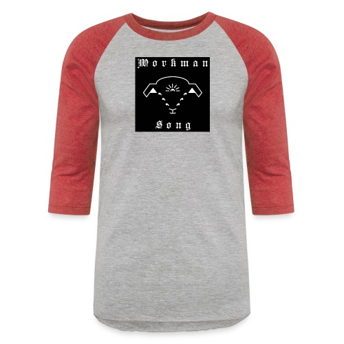Black Workman Song Lamb Logo & Calligraphy - Unisex Baseball T-Shirt