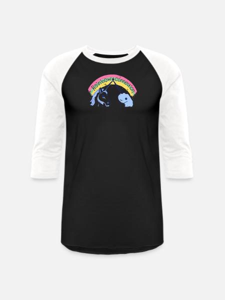 Rainbow Connection - Unisex Baseball T-Shirt - black/white