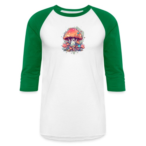 Mushroom Fun Room - Unisex Baseball T-Shirt