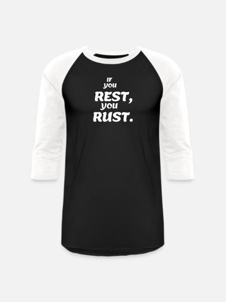 If You Rest - Unisex Baseball T-Shirt - black/white