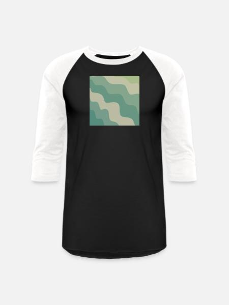 Camo Waves retro - Unisex Baseball T-Shirt - black/white